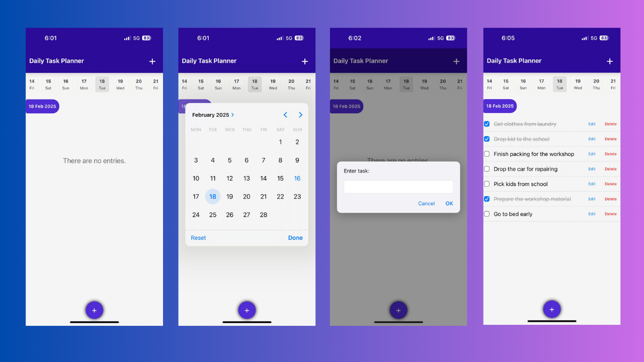 Daily Task Planner App