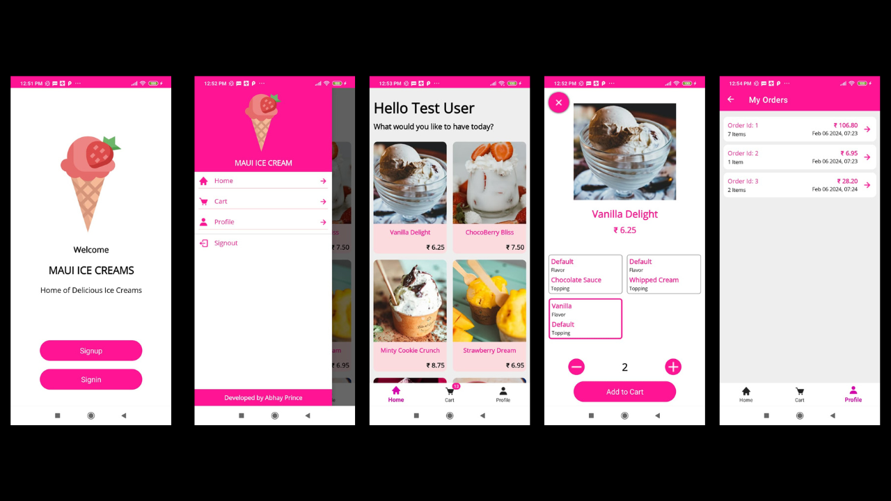 Icecream Parlour App